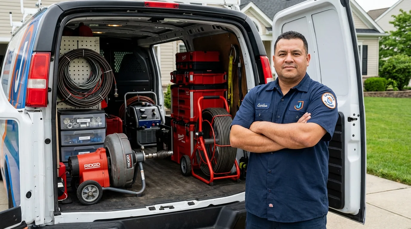 Professional drain cleaning equipment and Johns Plumbing LLC plumber in Rohnert Park