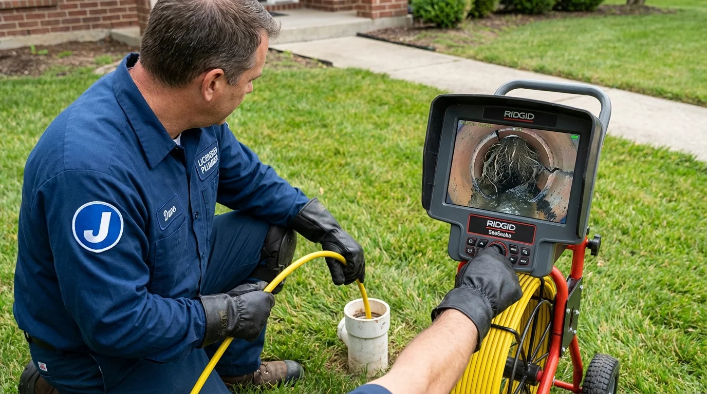 Sewer camera inspection being performed by Johns Plumbing LLC in Rohnert Park