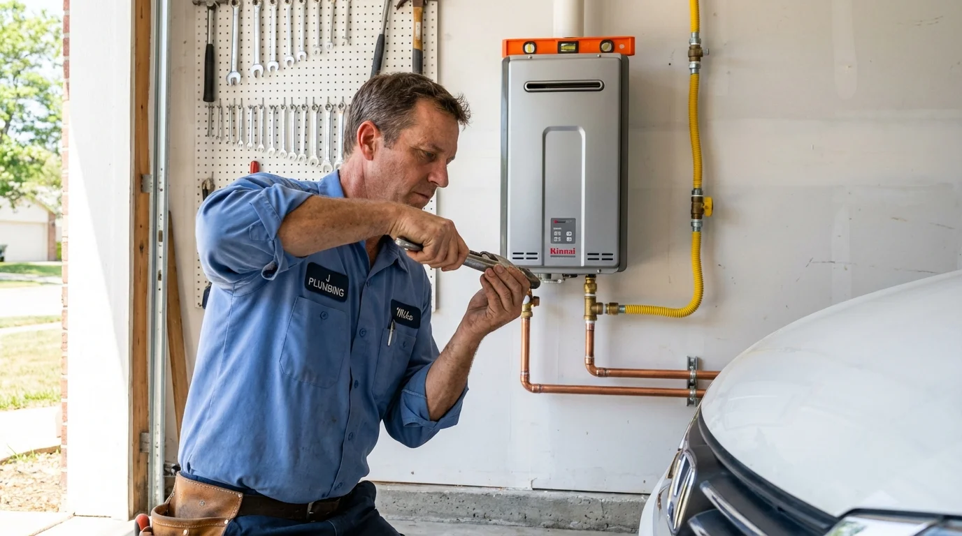 Tankless water heater installation by a Johns Plumbing LLC plumber in Rohnert Park